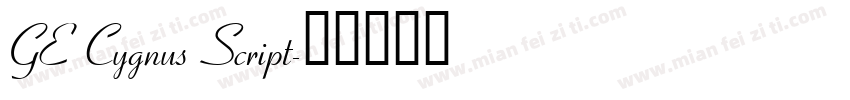 GE Cygnus Script字体转换